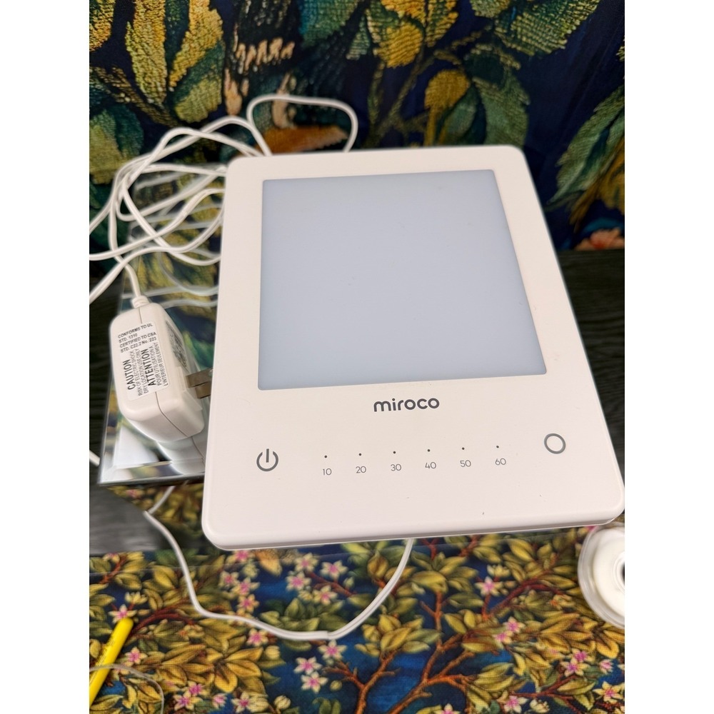 Miroco Light Therapy Lamp MI-CL003‎ UV-Free SAD Sun Lamp White with Timer